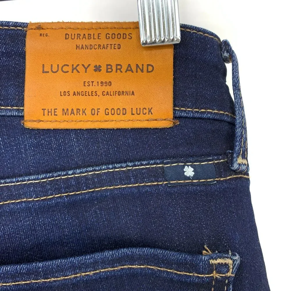 Lucky Brand Women's Size 27 Mid-Rise AVA Skinny Cropped Ankle Jeans Denim Blue